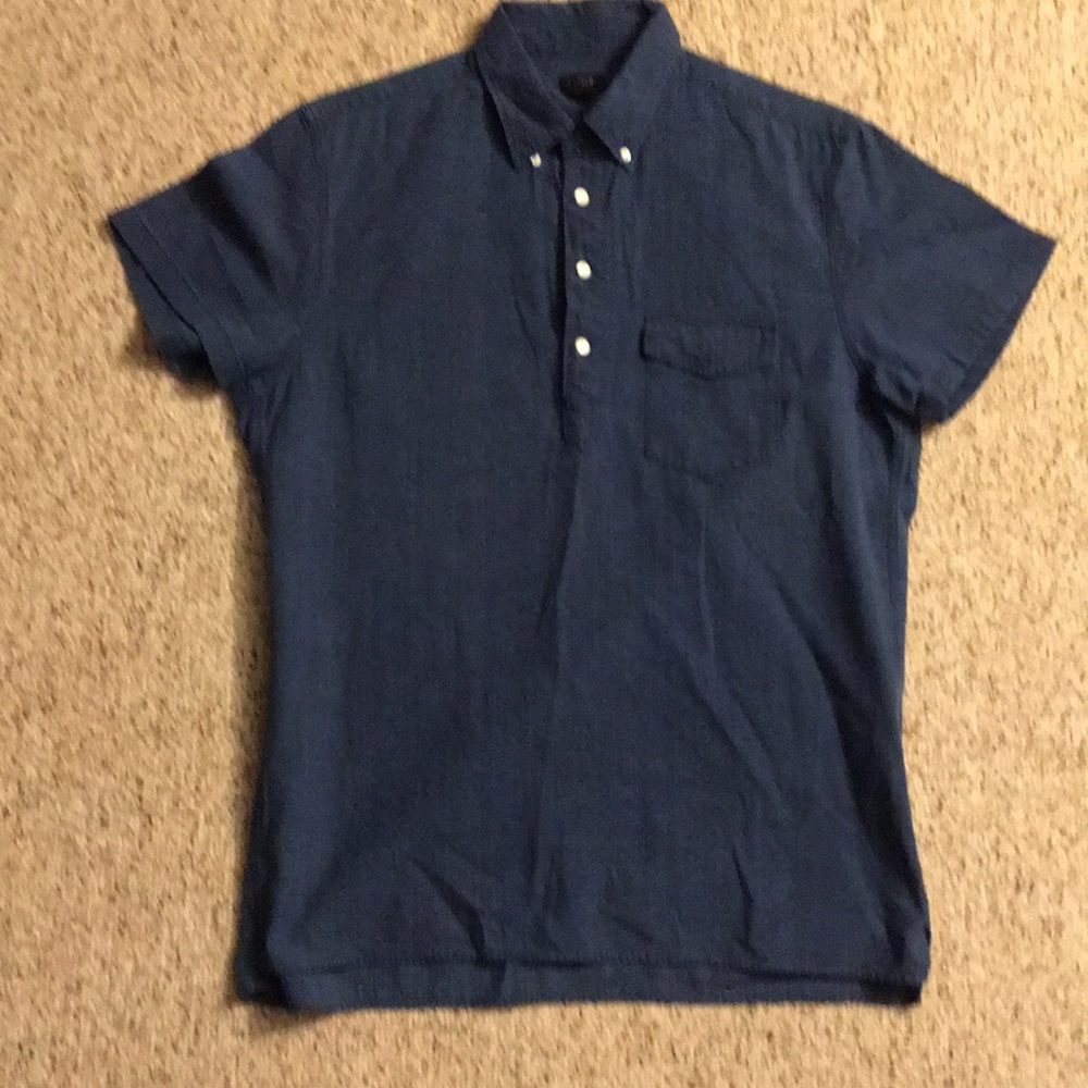 J crew 1/4 button up medium